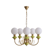 Evsolia Premium Nordic Art Onyx Glass Chandelier - Lamp Copper