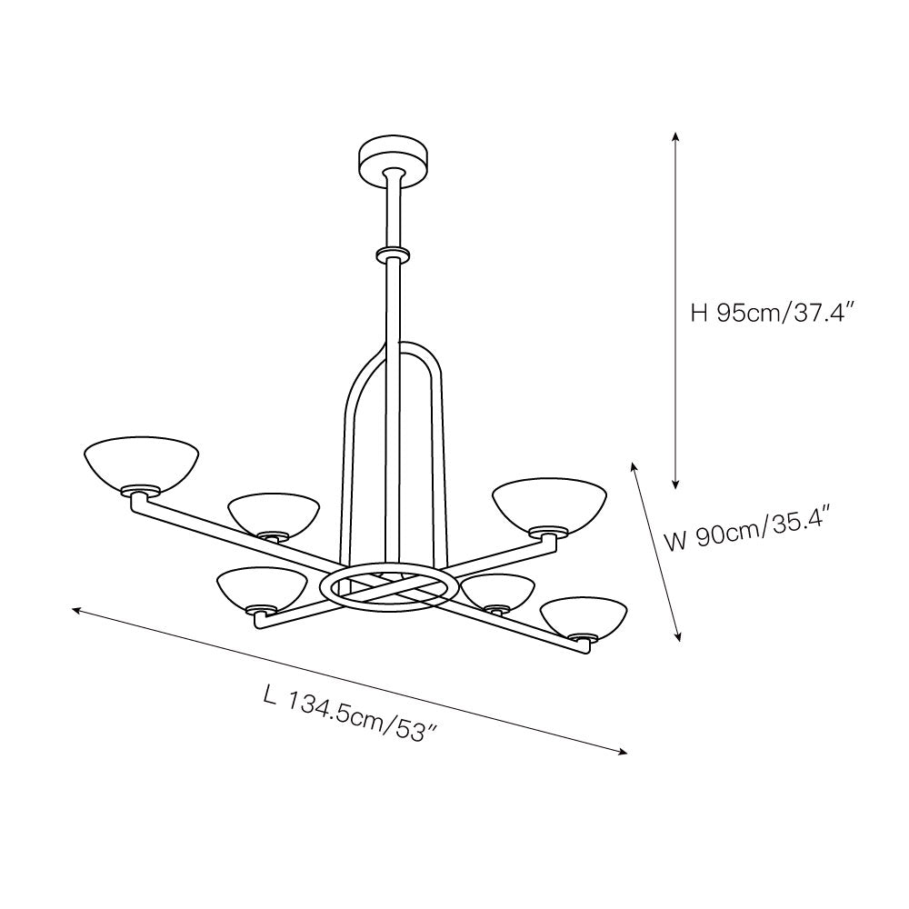 Orion Premium Nordic Art Plaster Chandelier - Lamp Copper