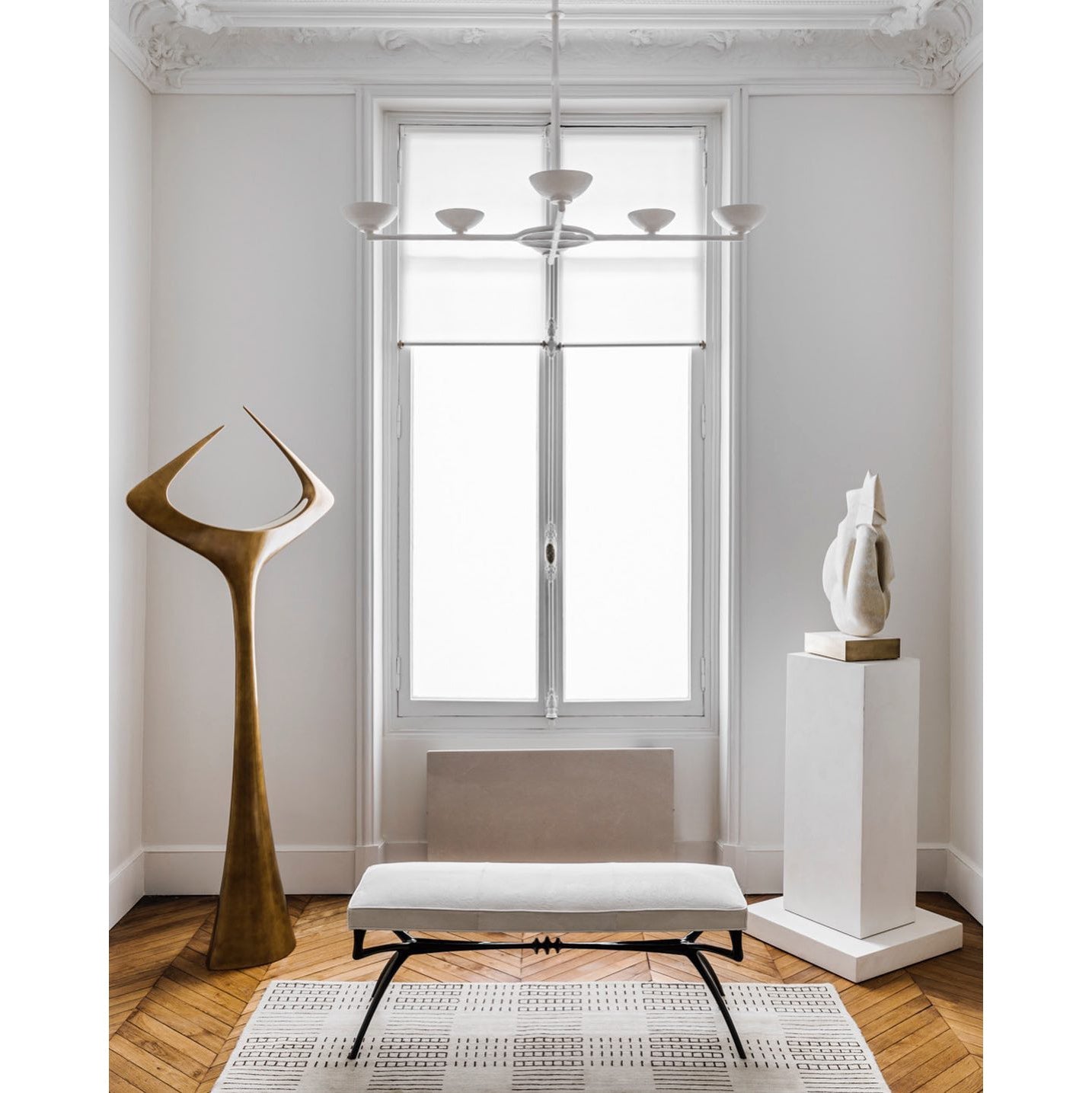 Orion Premium Nordic Art Plaster Chandelier - Lamp Copper