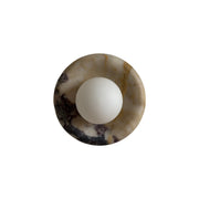 Alsorarae Modern Minimalist Beige Glass Marble Sconce Wall Lamp - Lamp Copper