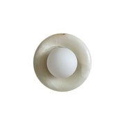 Aursilos Premium Nordic Art White Jade Glass Sconce Wall Lamp - Lamp Copper