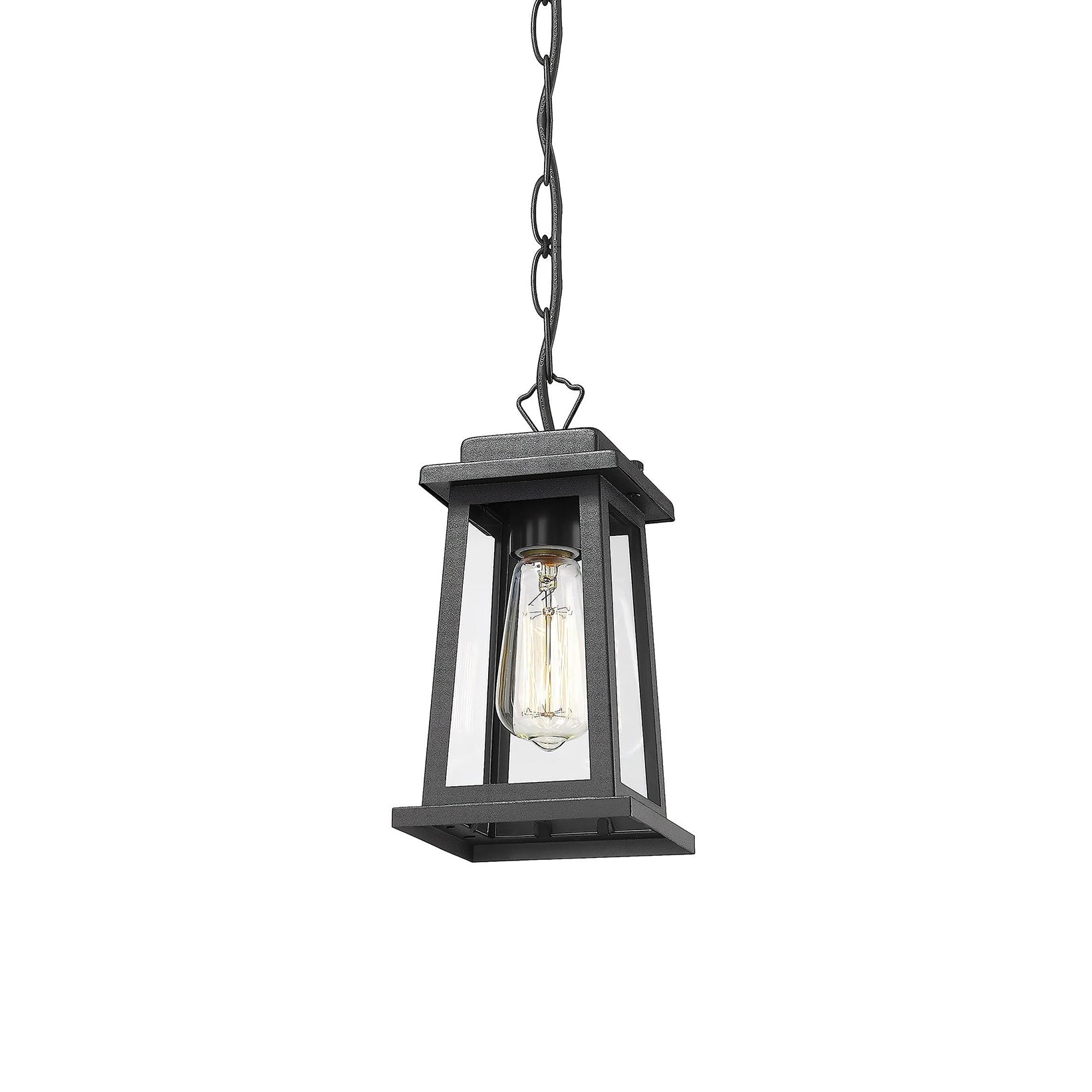 Erphaa Traditional Vintage Outdoor Metal Lantern Pendant Lamp - Lamp Copper