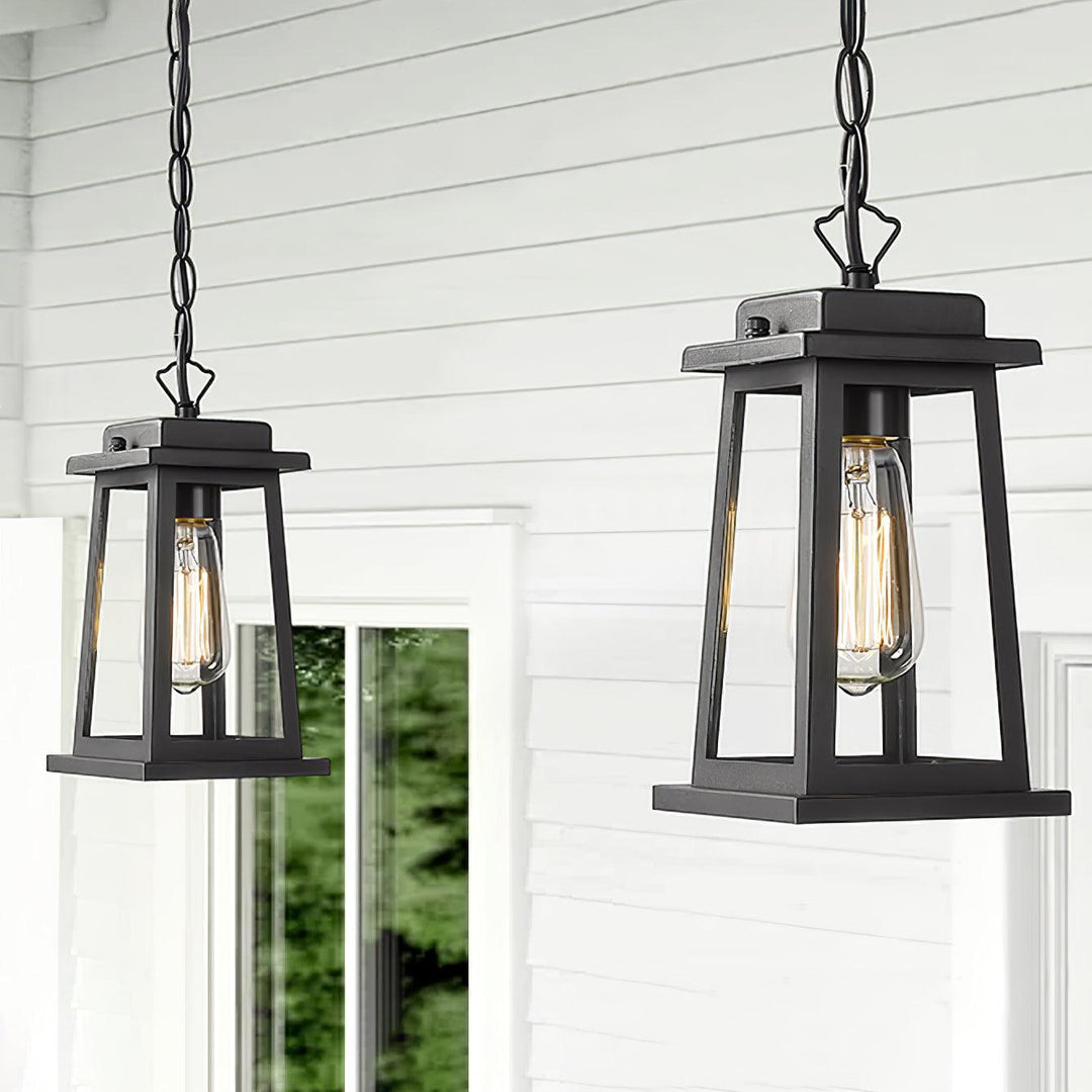 Erphaa Traditional Vintage Outdoor Metal Lantern Pendant Lamp - Lamp Copper