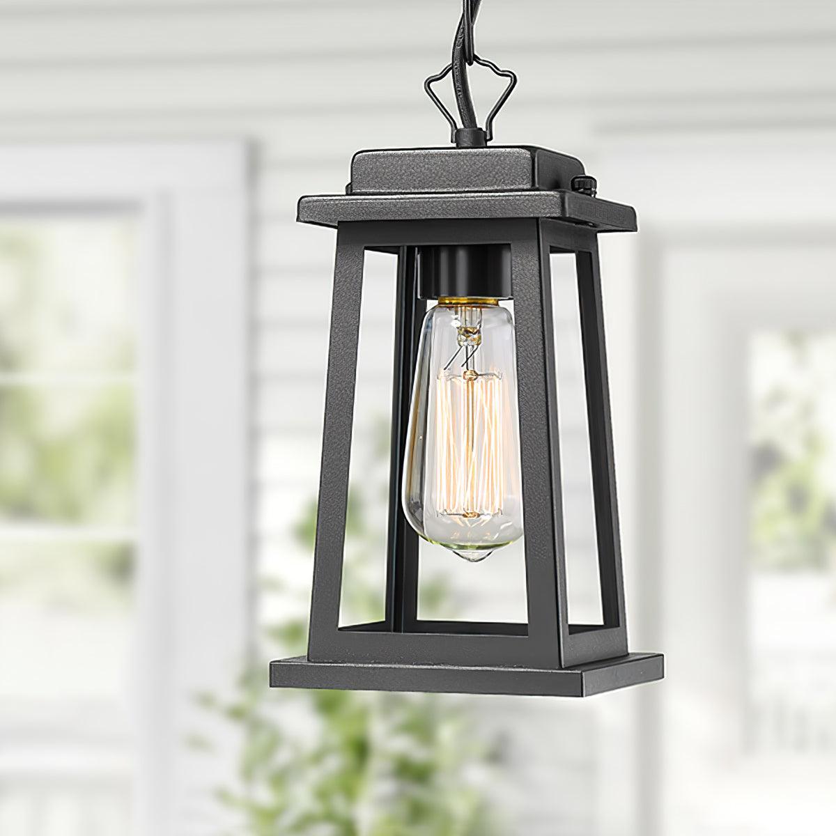 Erphaa Traditional Vintage Outdoor Metal Lantern Pendant Lamp - Lamp Copper