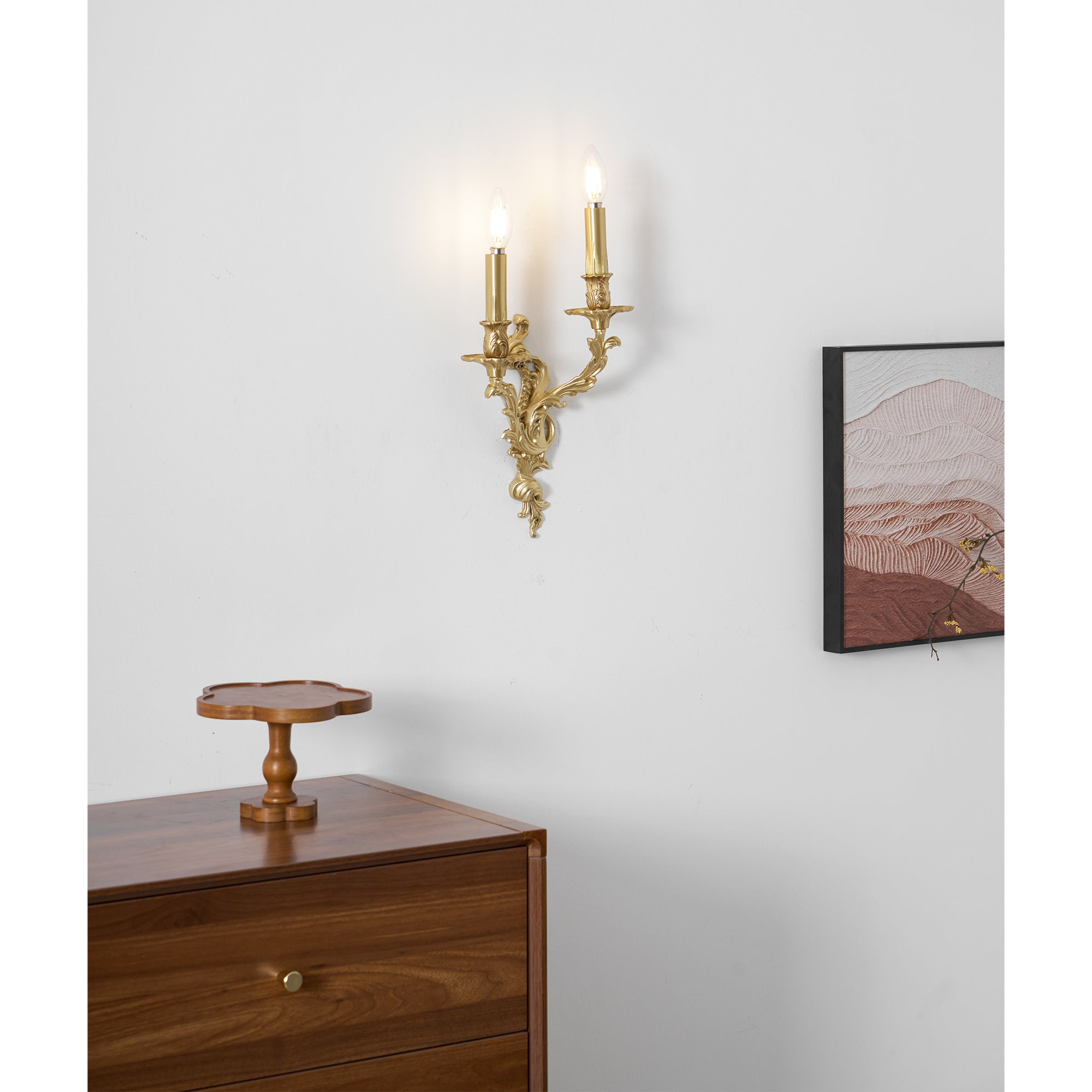 Veraee Vintage Nordic Art Metal Wall Light - Lamp Copper