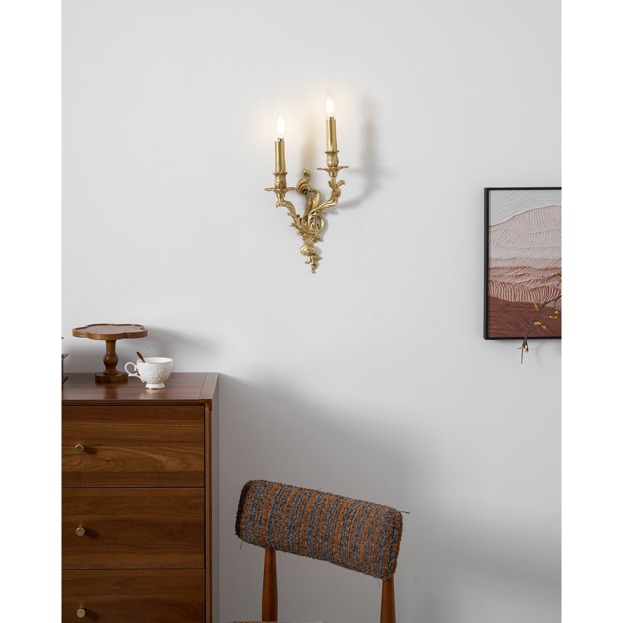 Veraee Vintage Nordic Art Metal Wall Light - Lamp Copper