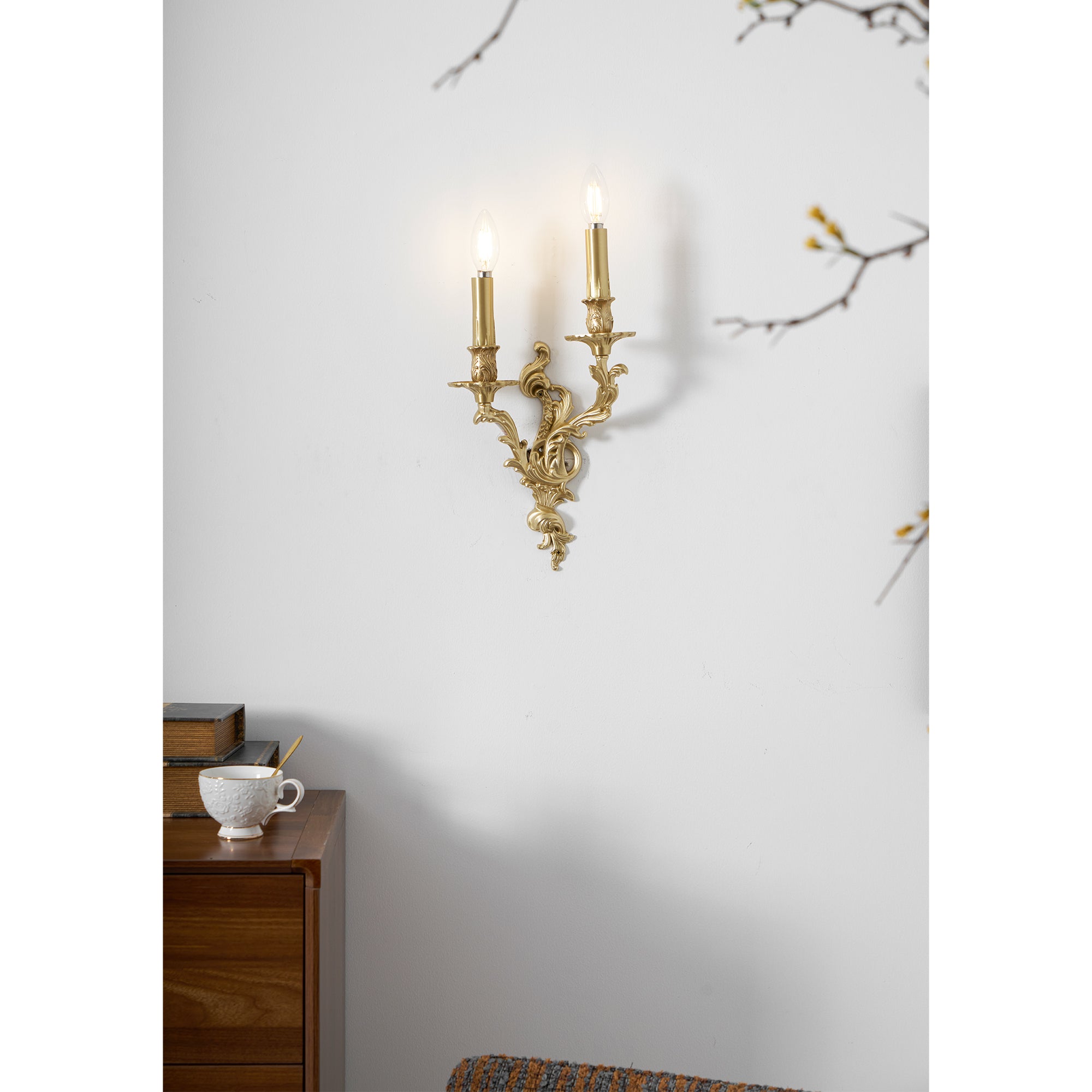 Veraee Vintage Nordic Art Metal Wall Light - Lamp Copper