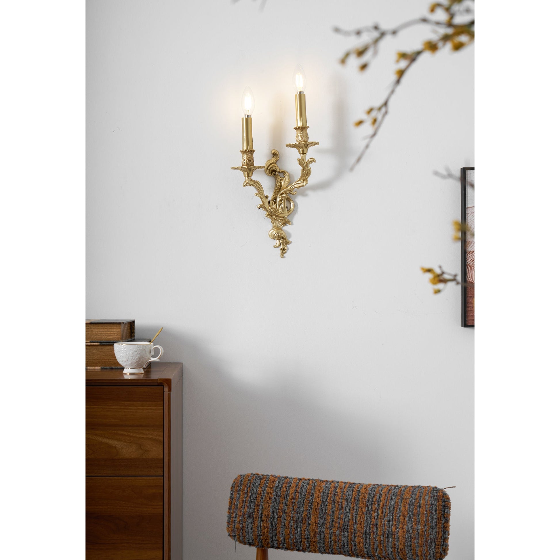 Veraee Vintage Nordic Art Metal Wall Light - Lamp Copper