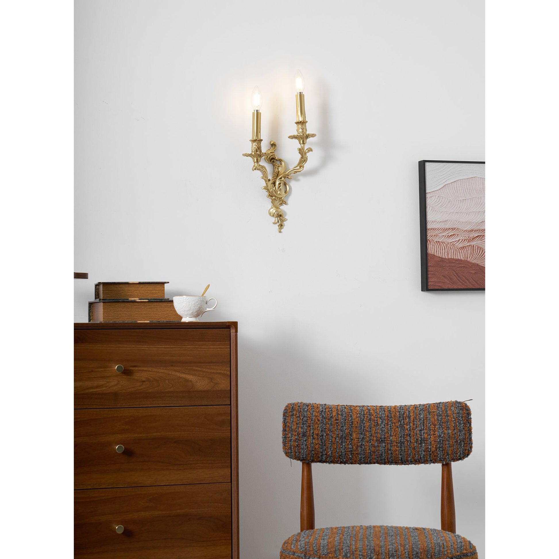 Veraee Vintage Nordic Art Metal Wall Light - Lamp Copper