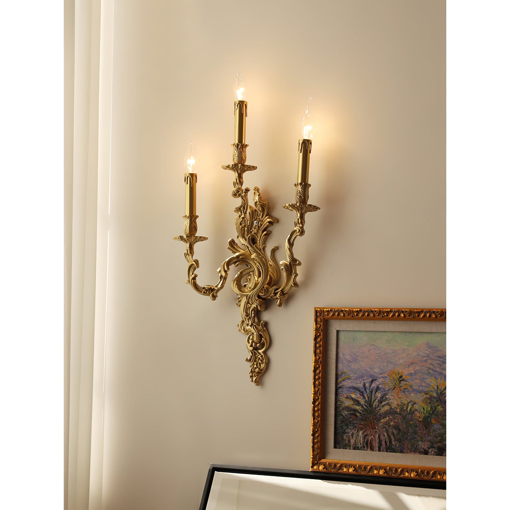 Veraee Vintage Nordic Art Metal Wall Light - Lamp Copper