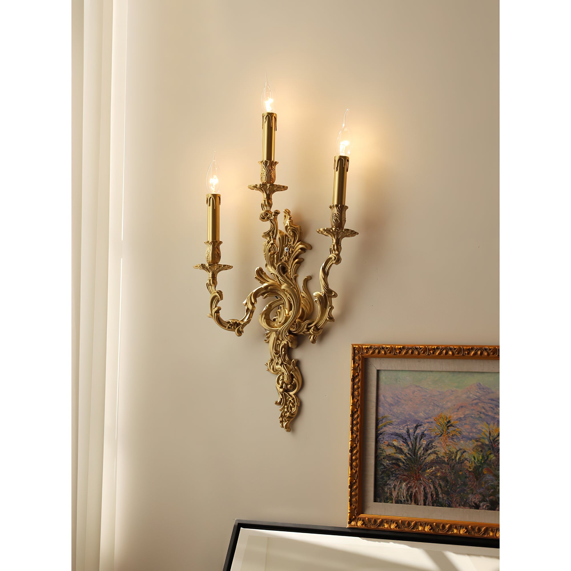 Veraee Vintage Nordic Art Metal Wall Light - Lamp Copper