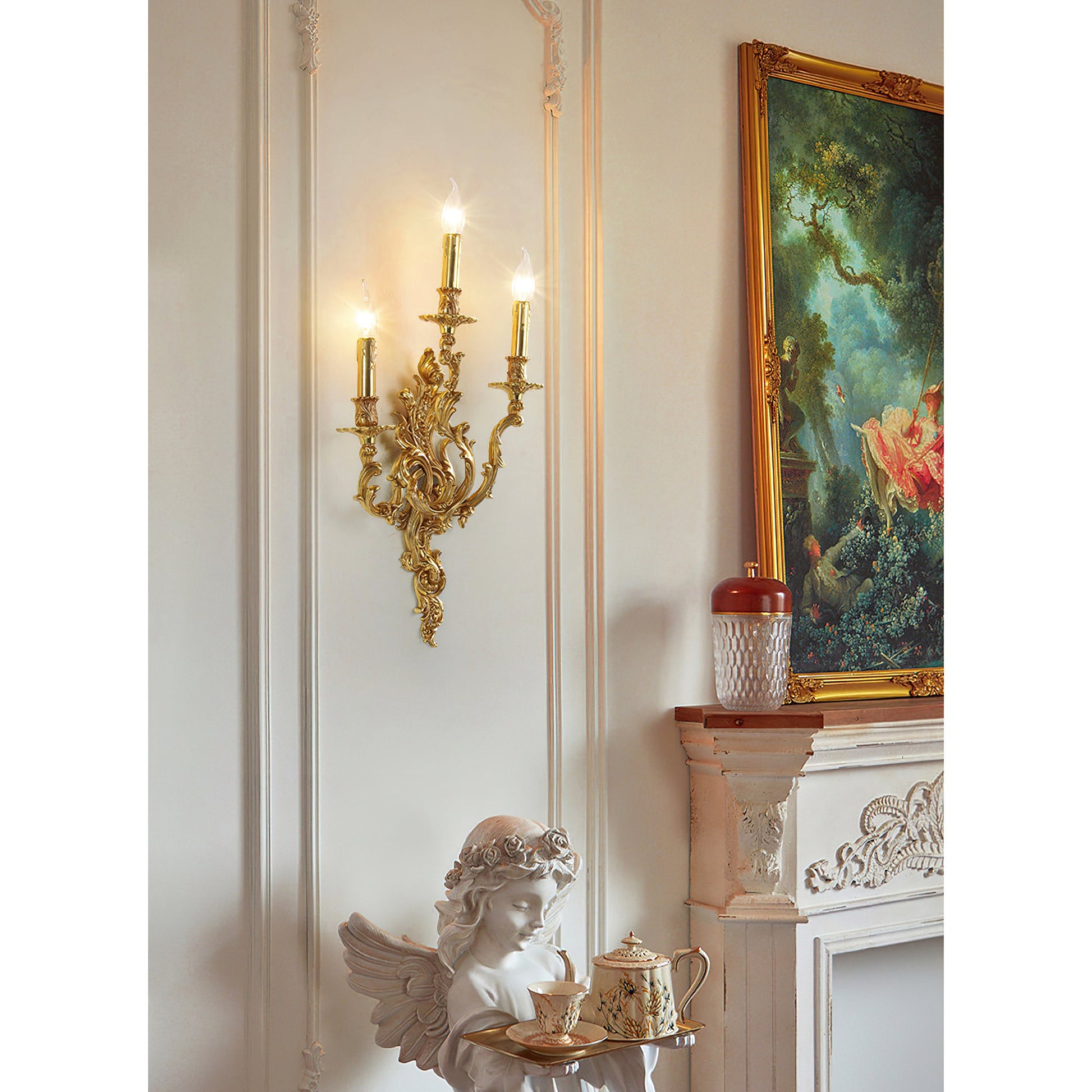Veraee Vintage Nordic Art Metal Wall Light - Lamp Copper