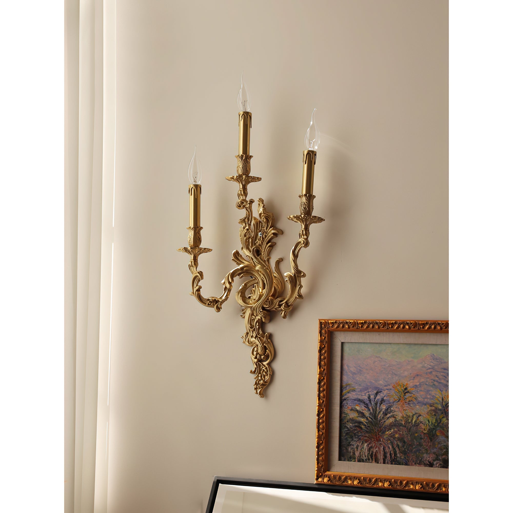 Veraee Vintage Nordic Art Metal Wall Light - Lamp Copper