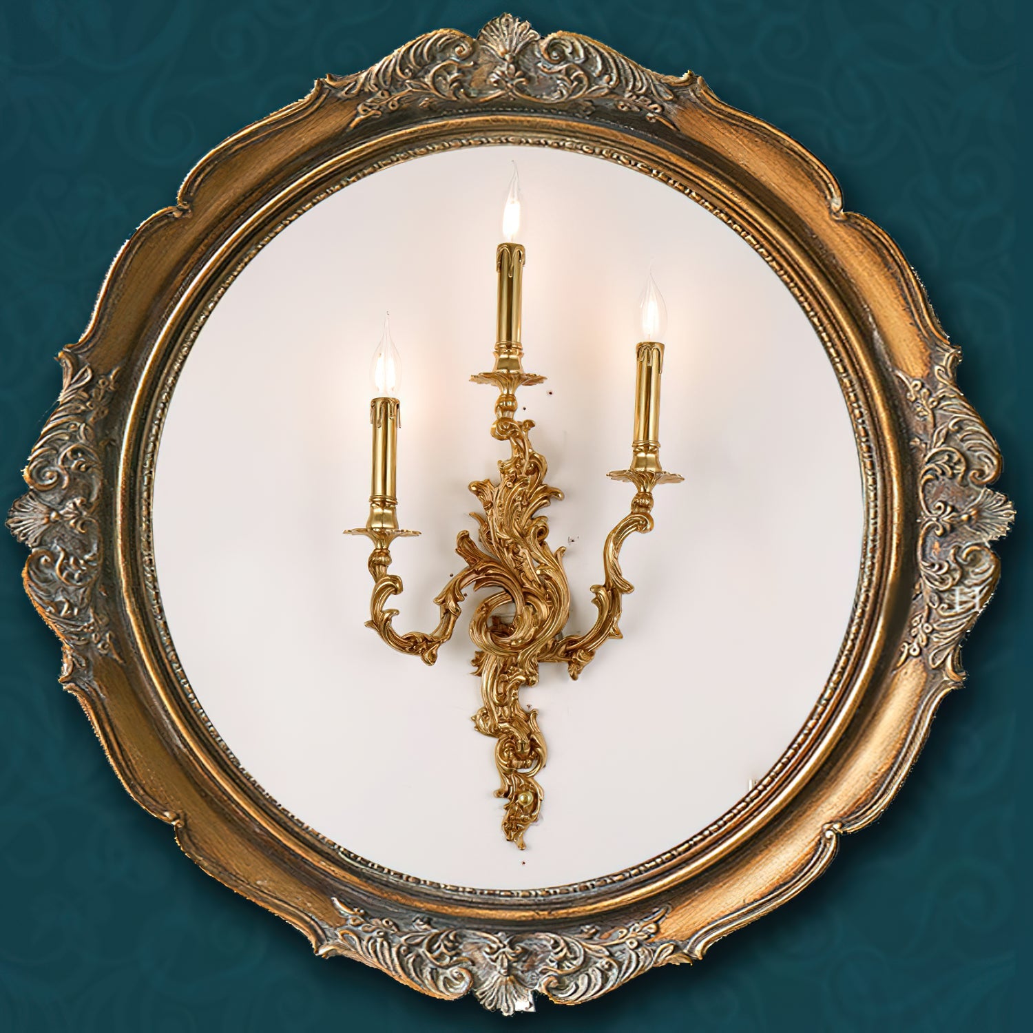 Veraee Vintage Nordic Art Metal Wall Light - Lamp Copper