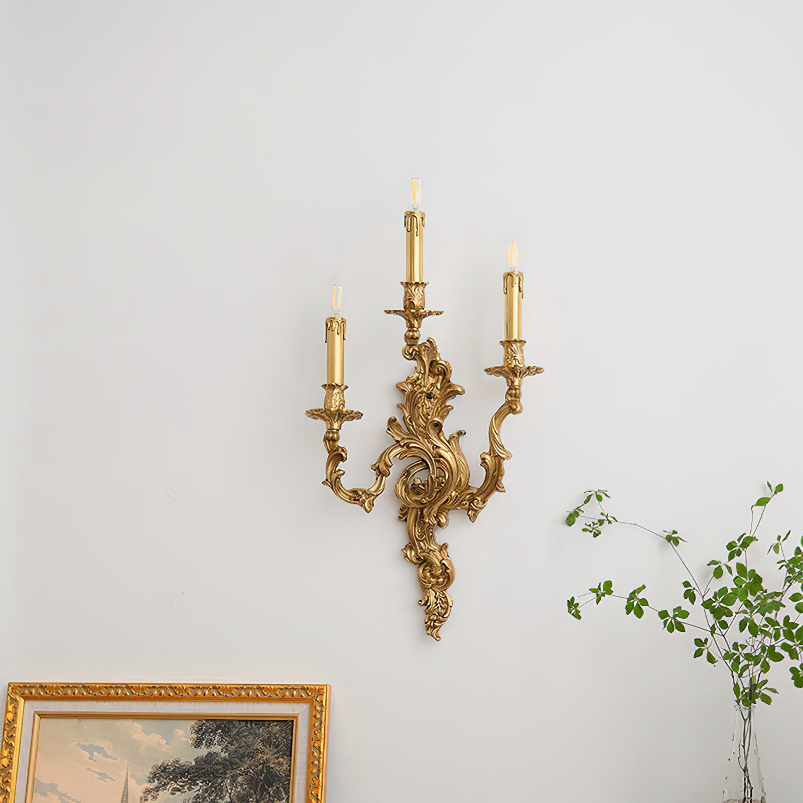 Veraee Vintage Nordic Art Metal Wall Light - Lamp Copper