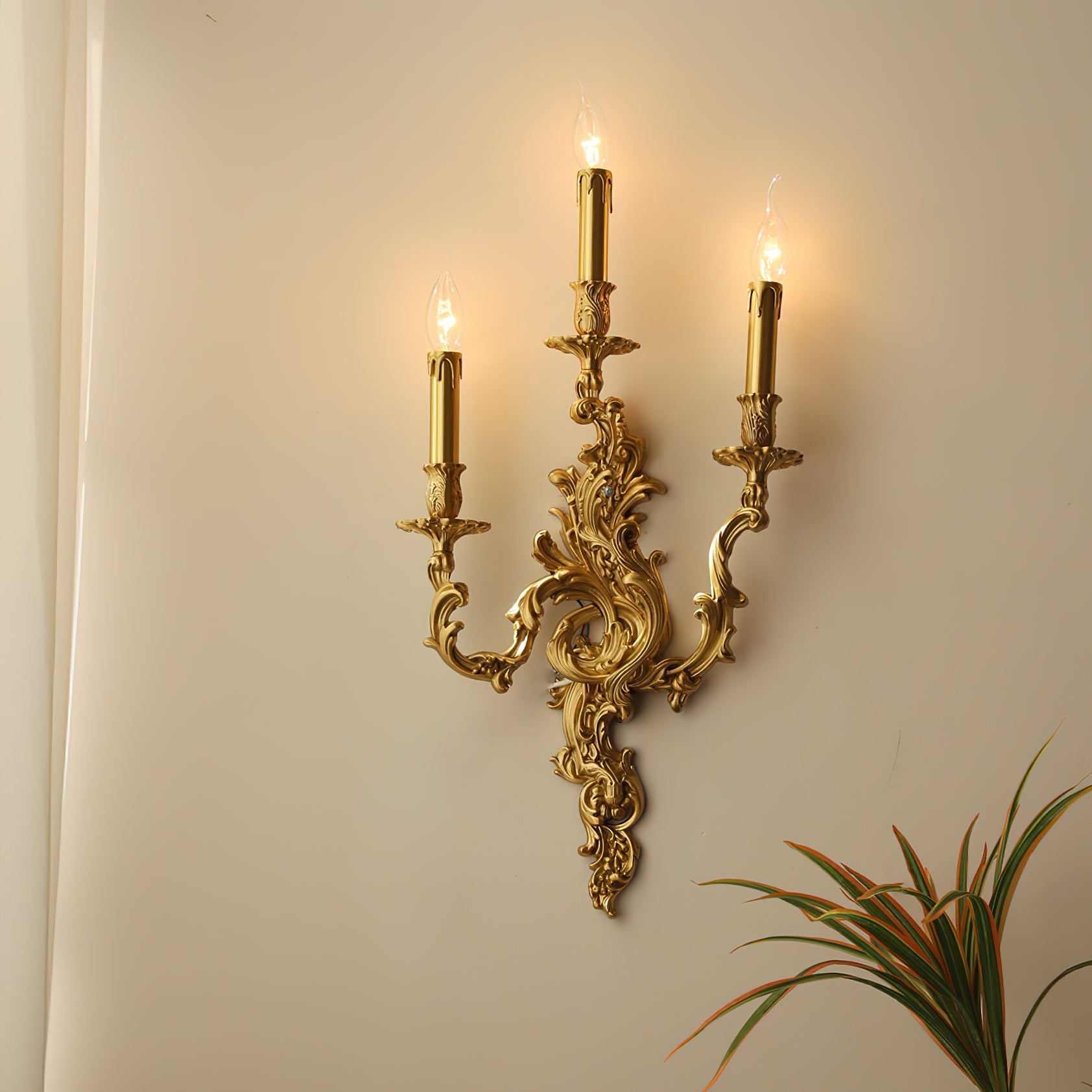 Veraee Vintage Nordic Art Metal Wall Light - Lamp Copper