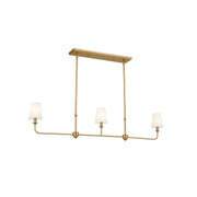 Mymareth Modern Minimalist Linear Metal Chandelier - Lamp Copper
