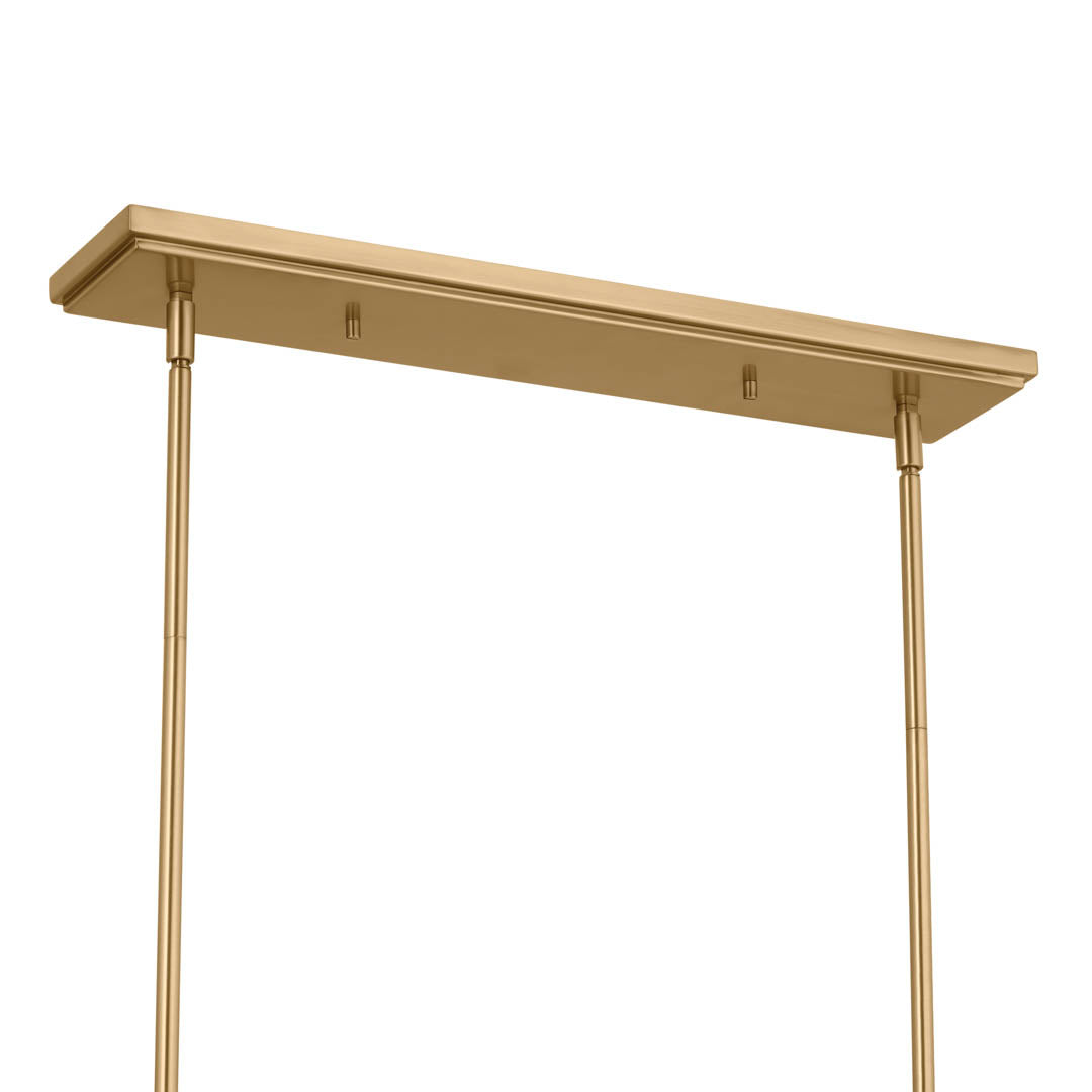 Mymareth Modern Minimalist Linear Metal Chandelier - Lamp Copper