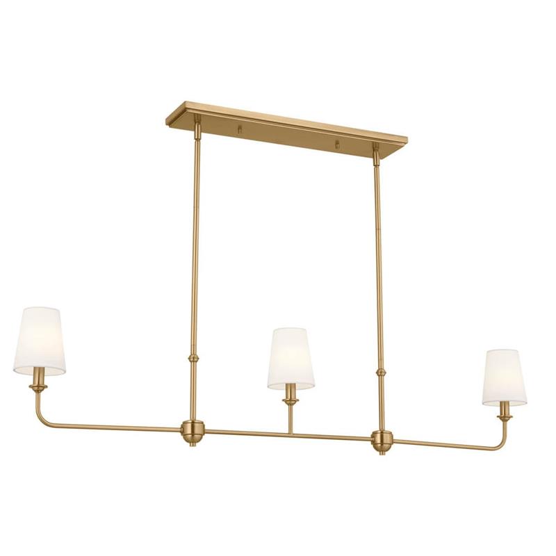Mymareth Modern Minimalist Linear Metal Chandelier - Lamp Copper