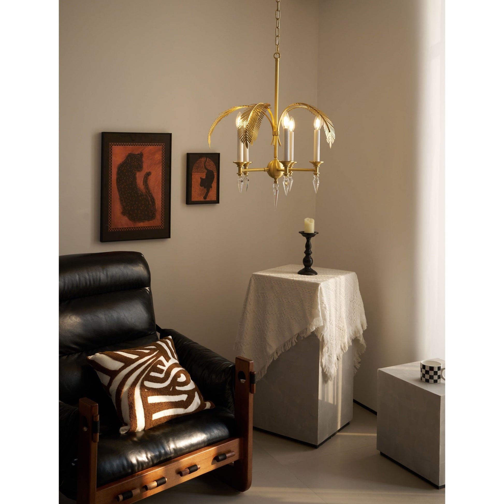 Italis Individual Creativity Frond Metal Chandelier - Lamp Copper