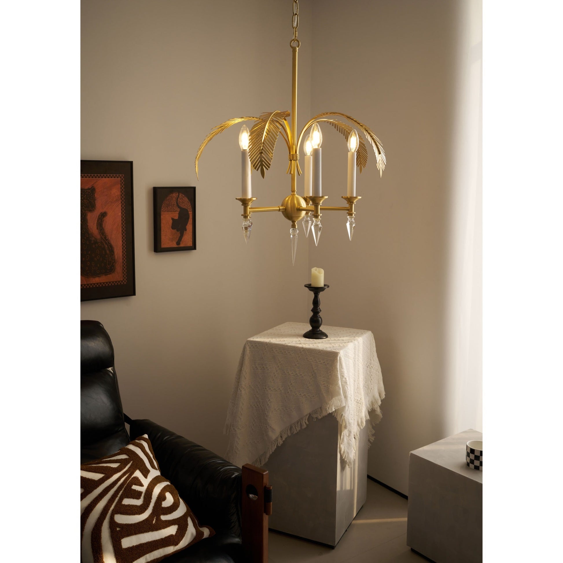 Italis Individual Creativity Frond Metal Chandelier - Lamp Copper