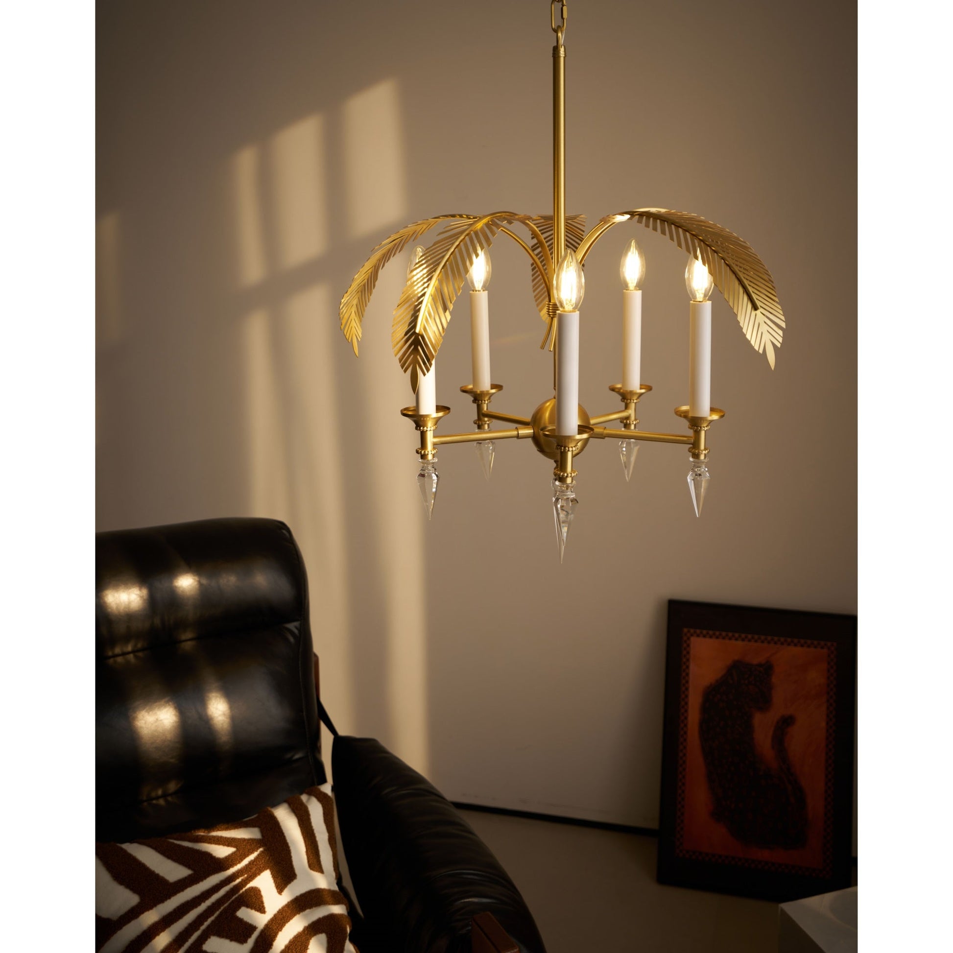 Italis Individual Creativity Frond Metal Chandelier - Lamp Copper