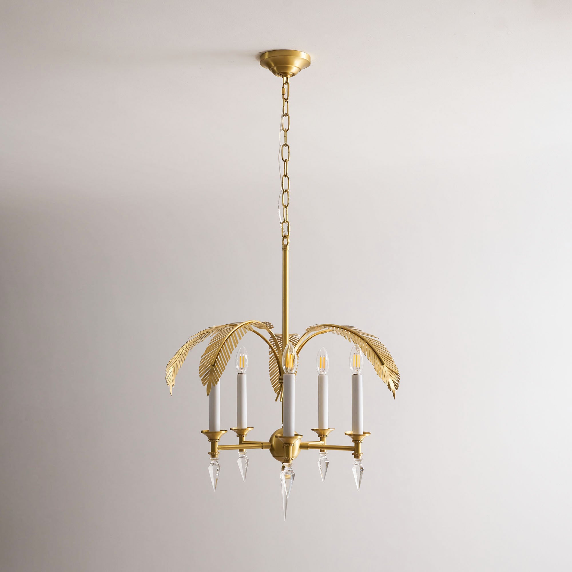 Italis Individual Creativity Frond Metal Chandelier - Lamp Copper