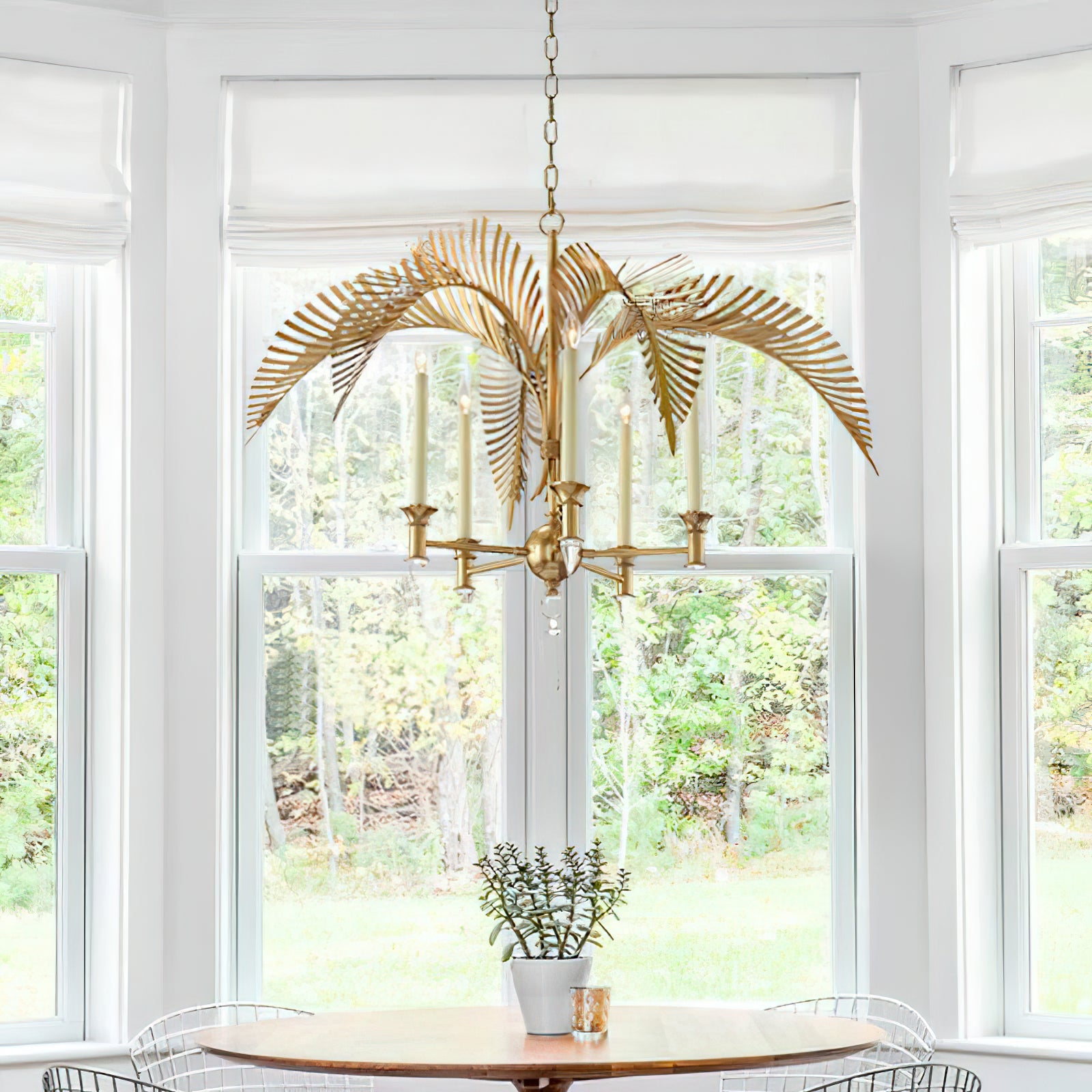 Italis Individual Creativity Frond Metal Chandelier - Lamp Copper