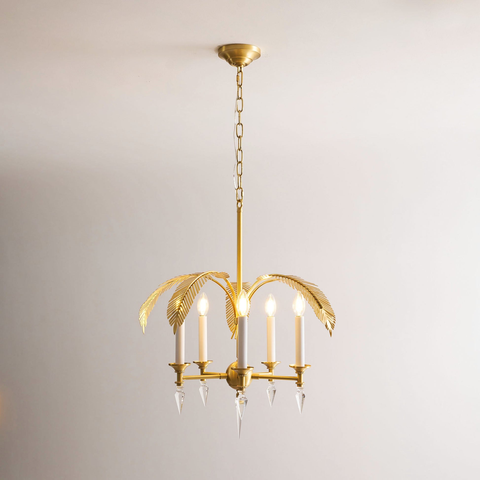 Italis Individual Creativity Frond Metal Chandelier - Lamp Copper
