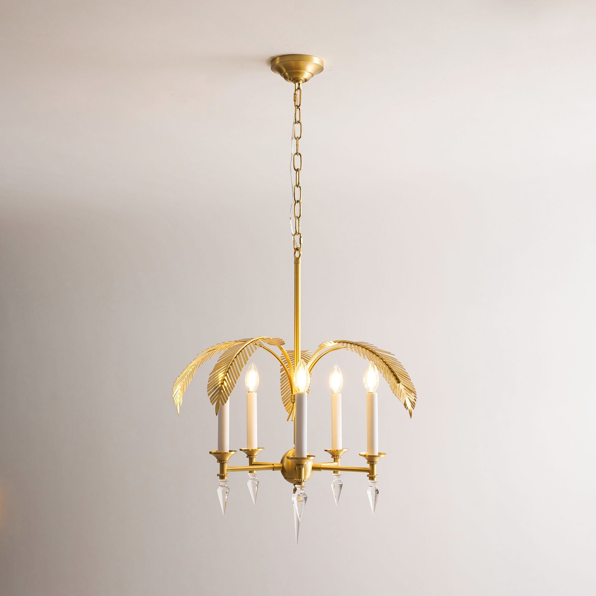 Italis Individual Creativity Frond Metal Chandelier - Lamp Copper