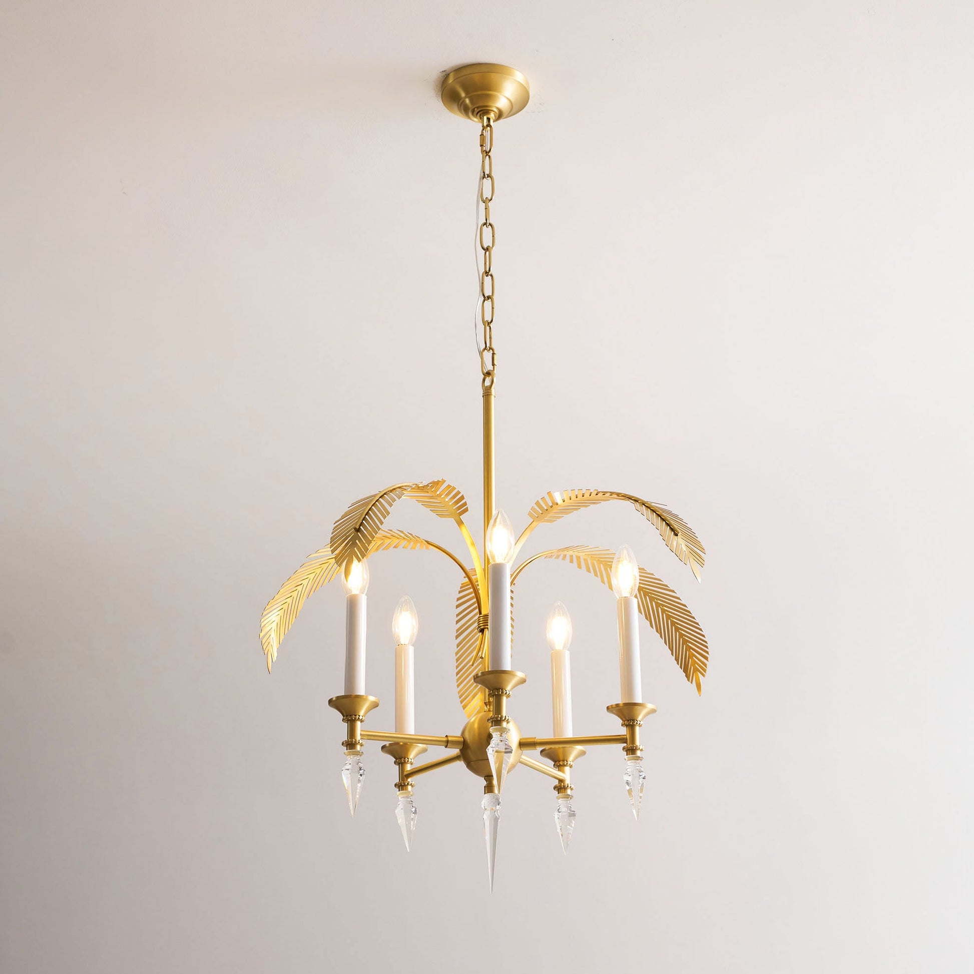 Italis Individual Creativity Frond Metal Chandelier - Lamp Copper