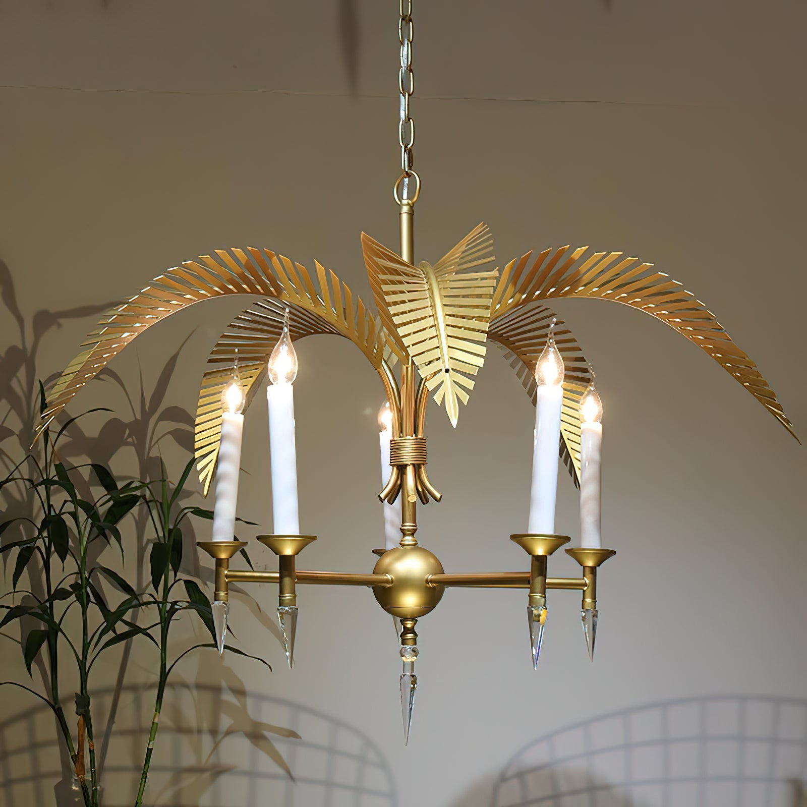 Italis Individual Creativity Frond Metal Chandelier - Lamp Copper