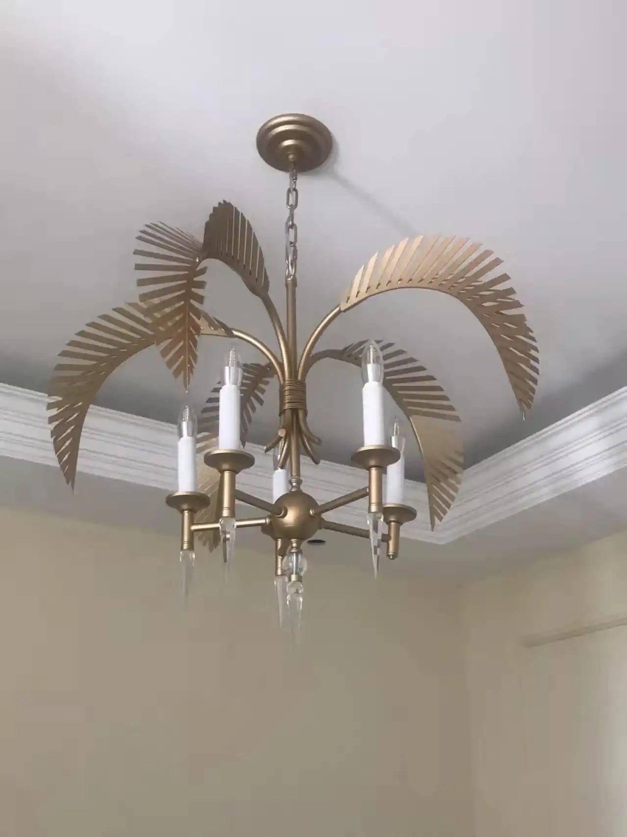 Italis Individual Creativity Frond Metal Chandelier - Lamp Copper