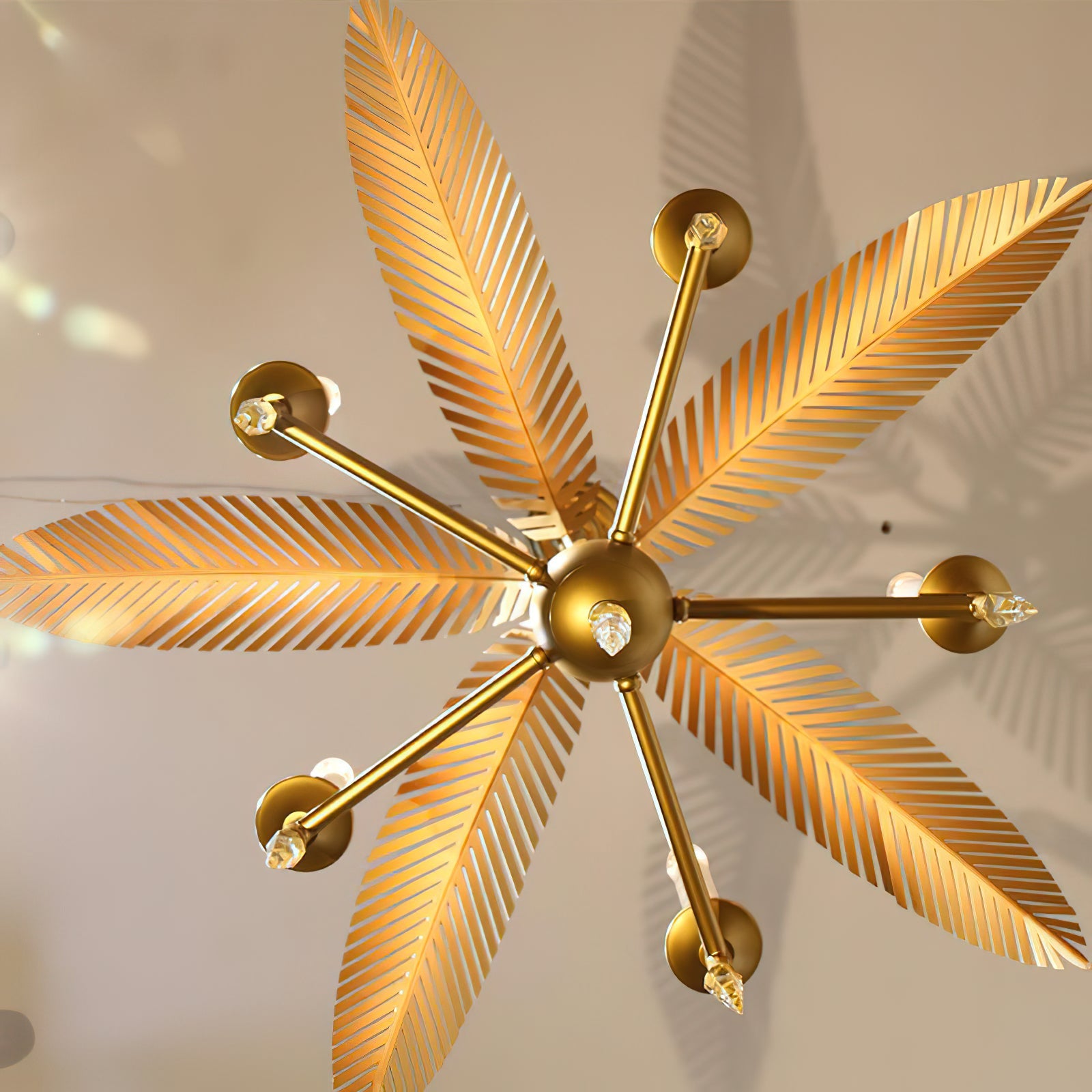 Italis Individual Creativity Frond Metal Chandelier - Lamp Copper