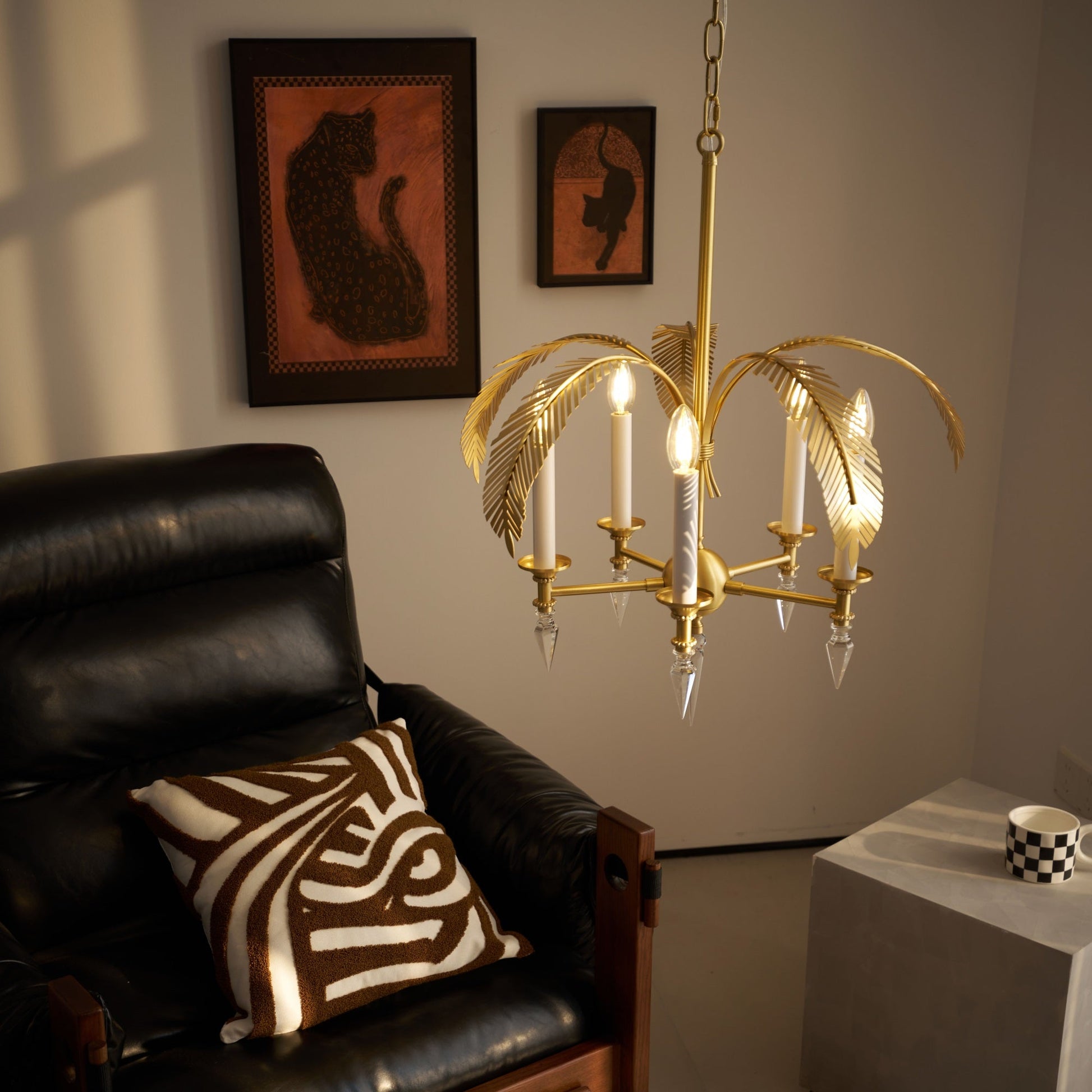 Italis Individual Creativity Frond Metal Chandelier - Lamp Copper