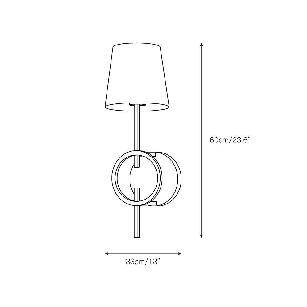 Evtalila Elegance Vintage Black Fabric Wall Lamp - Lamp Copper