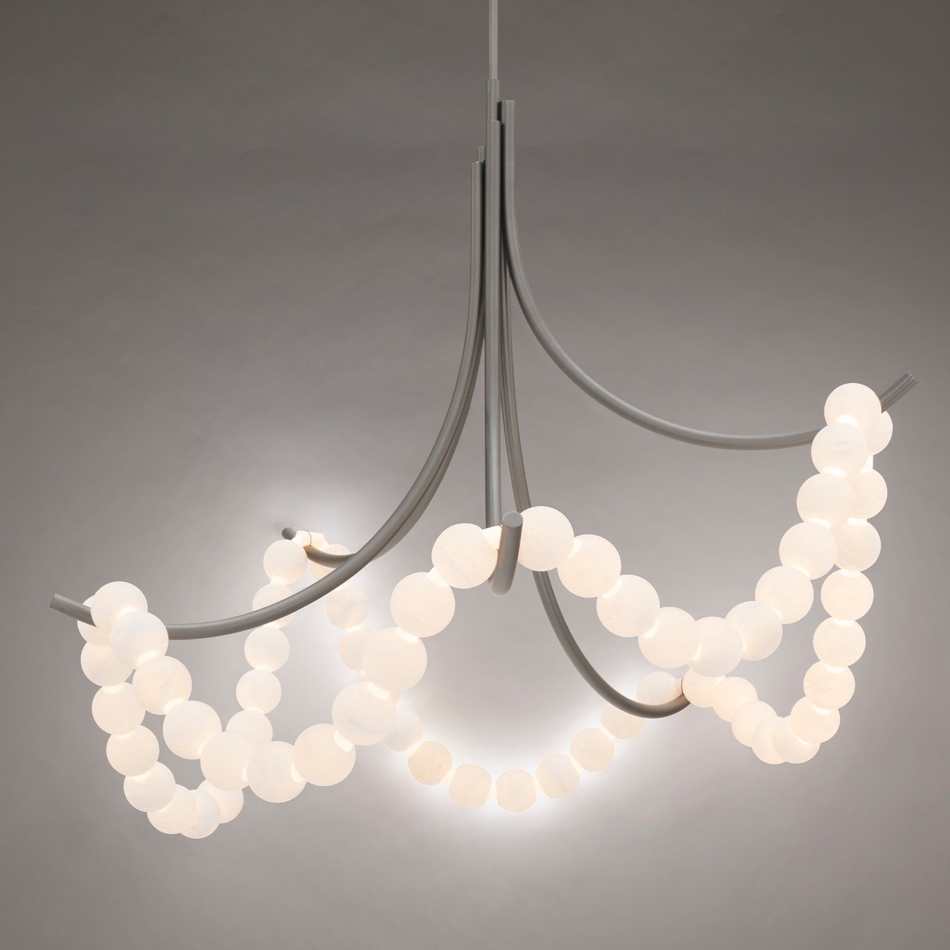 Zavenarae Premium Nordic Art Nickel Alabaster Chandelier - Lamp Copper