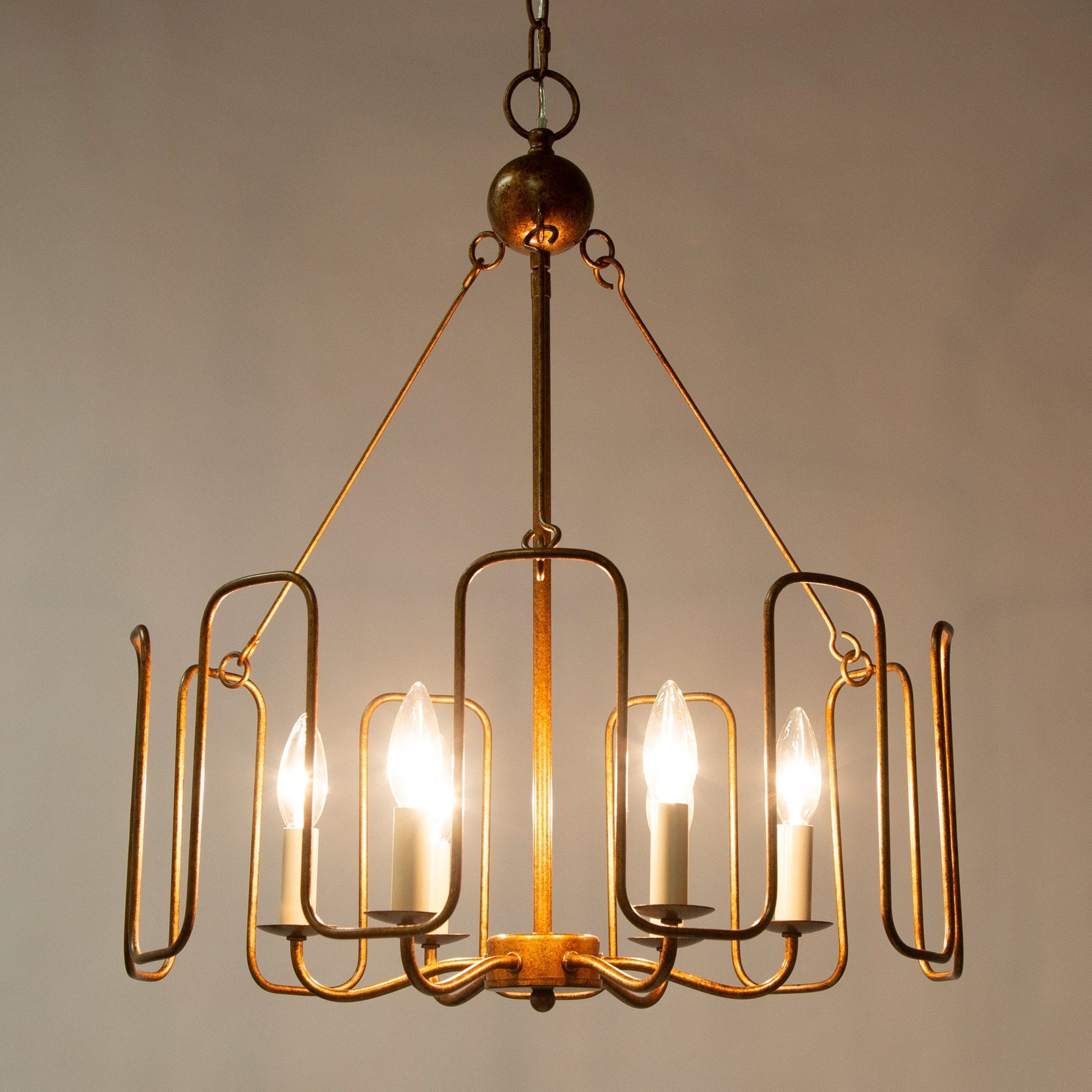 Cocaryra Vintage Industrial Metal Chandelier - Lamp Copper