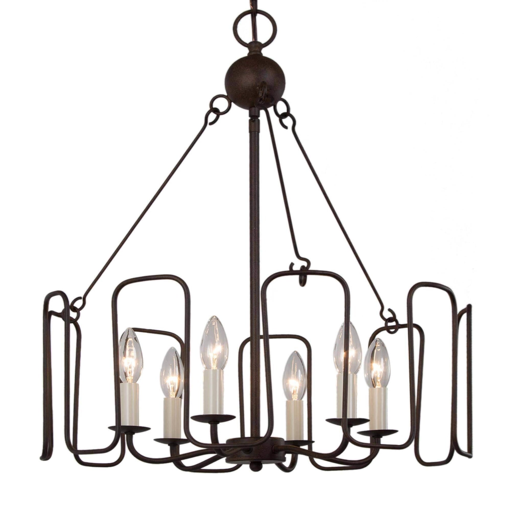 Cocaryra Vintage Industrial Metal Chandelier - Lamp Copper
