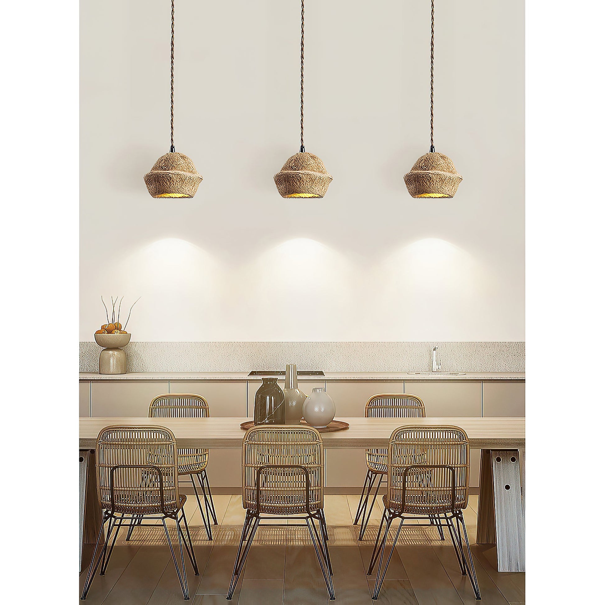 Evshaora Individual Creativity Monkey Bowl Tree Husk Pendant Lamp - Lamp Copper