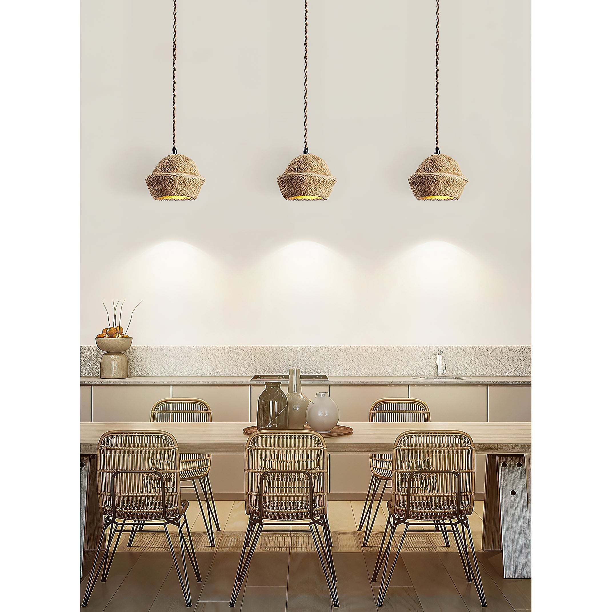 Evshaora Individual Creativity Monkey Bowl Tree Husk Pendant Lamp - Lamp Copper