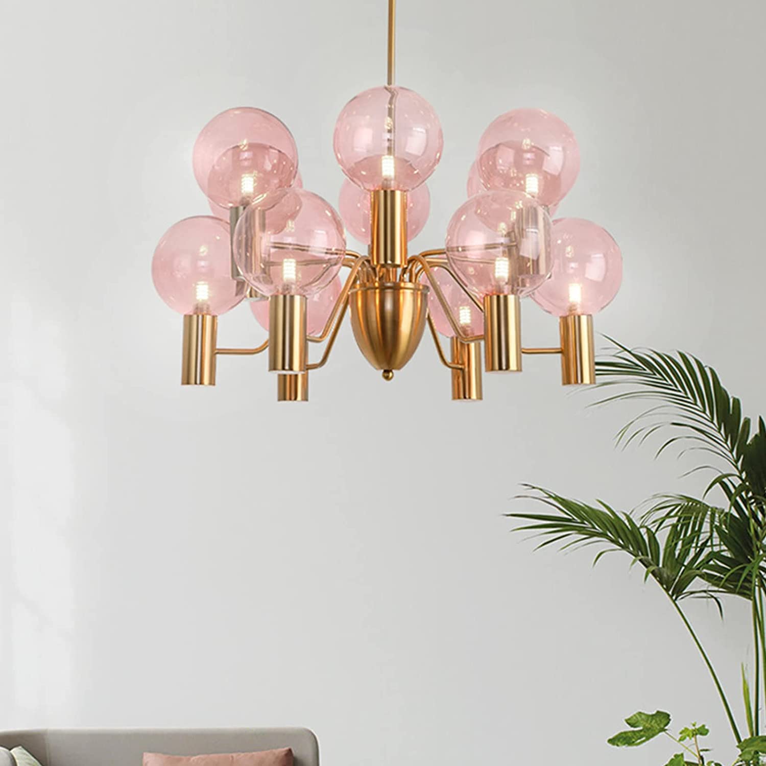 Evmarara Postmodern Luxury Metal Glass Chandelier - Lamp Copper