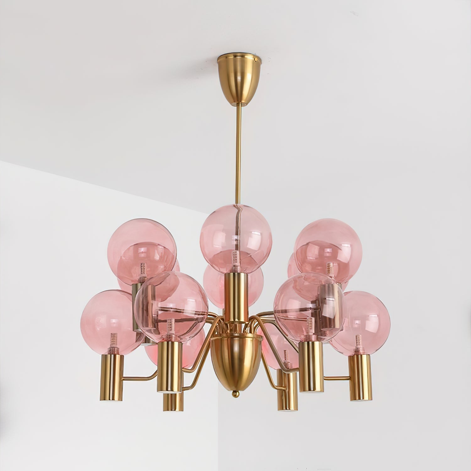 Evmarara Postmodern Luxury Metal Glass Chandelier - Lamp Copper
