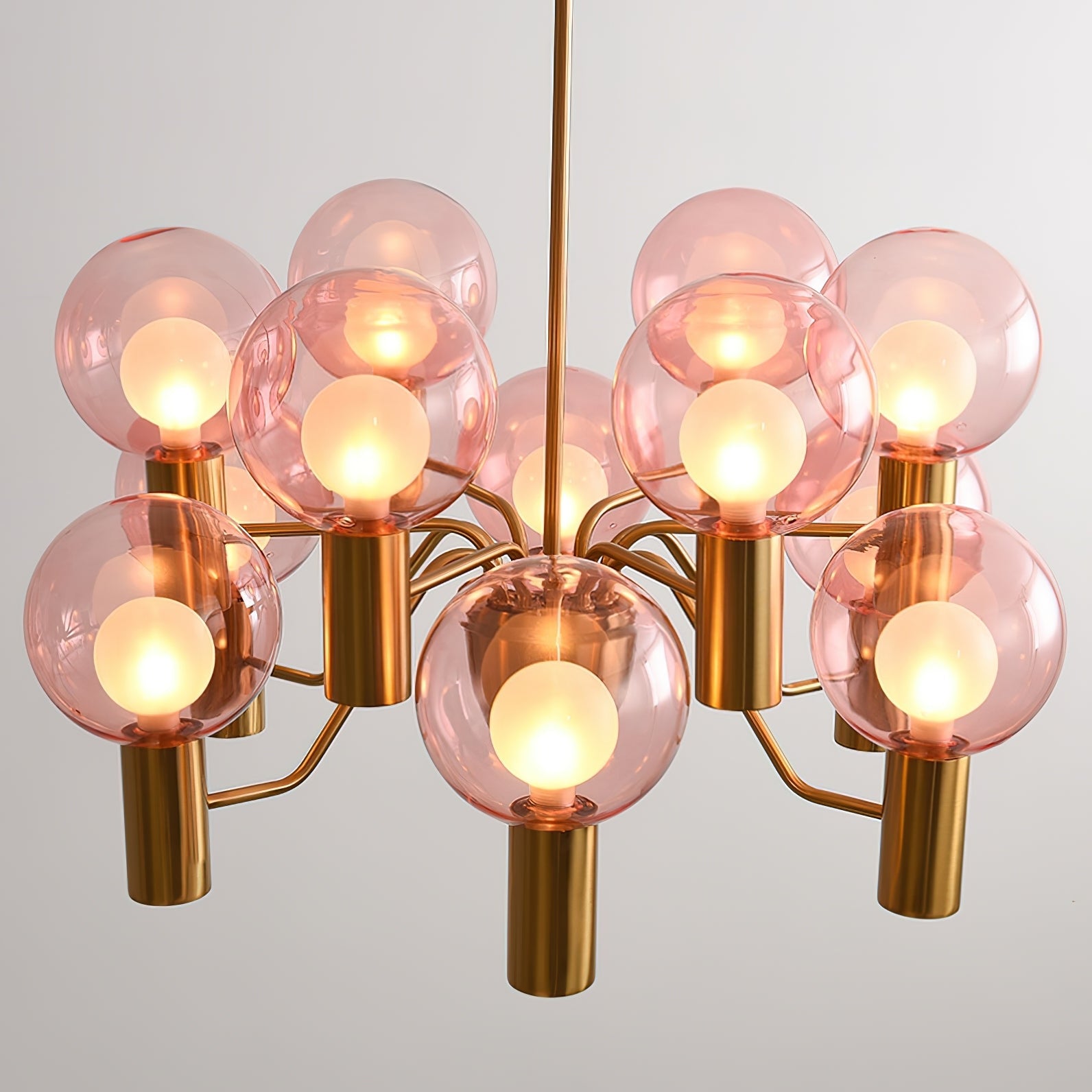 Evmarara Postmodern Luxury Metal Glass Chandelier - Lamp Copper