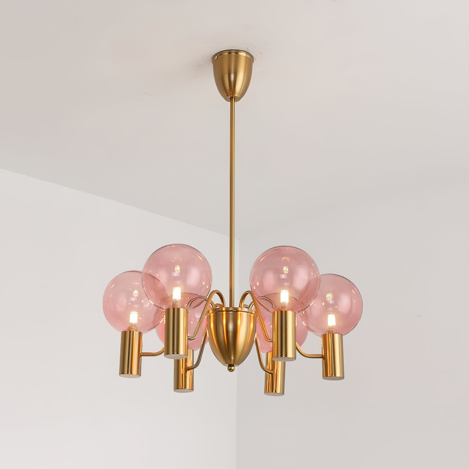 Evmarara Postmodern Luxury Metal Glass Chandelier - Lamp Copper