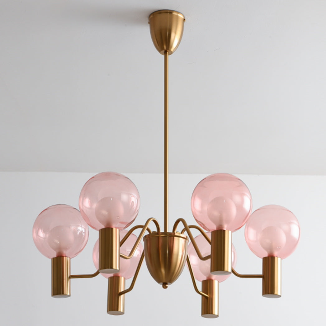 Evmarara Postmodern Luxury Metal Glass Chandelier - Lamp Copper
