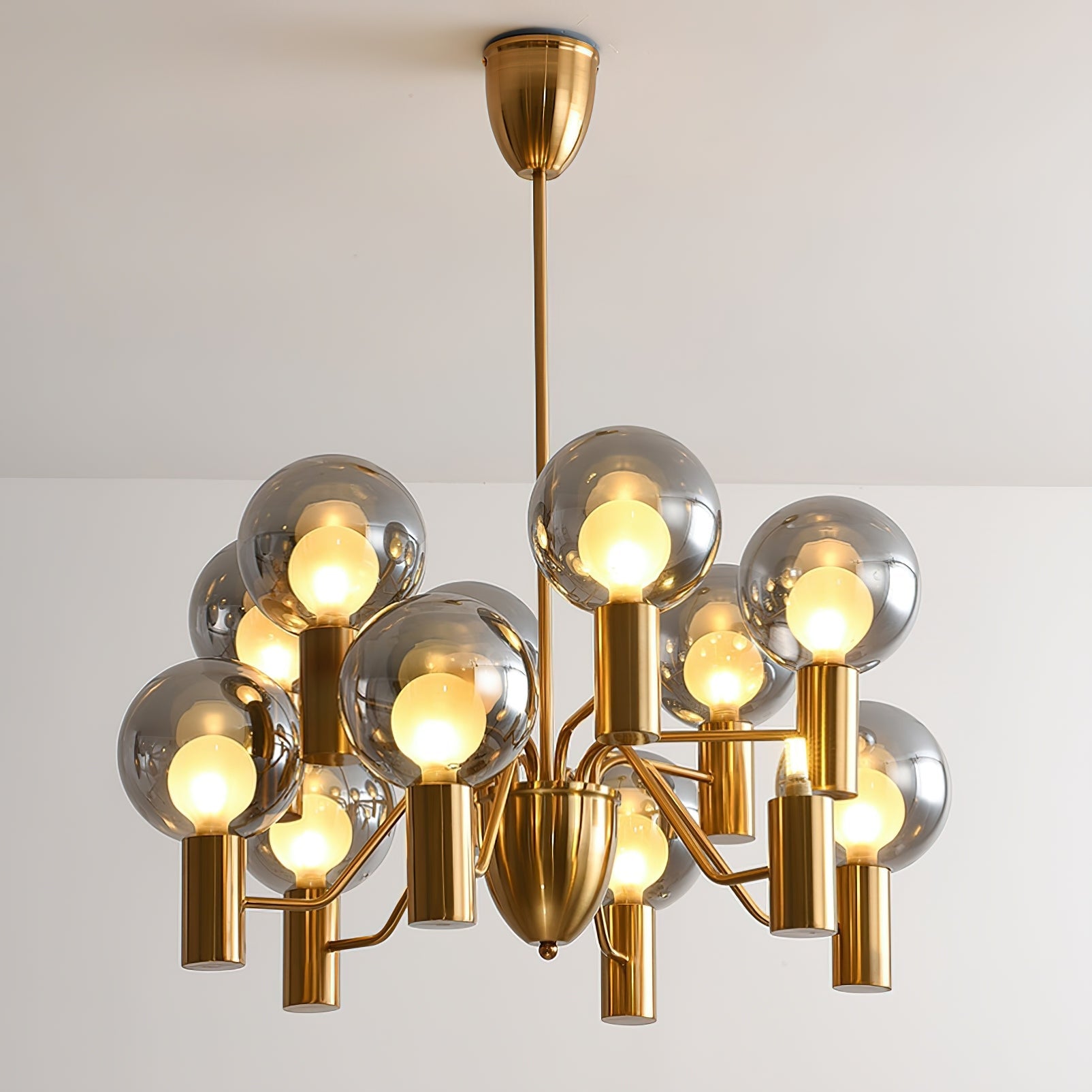 Evmarara Postmodern Luxury Metal Glass Chandelier - Lamp Copper