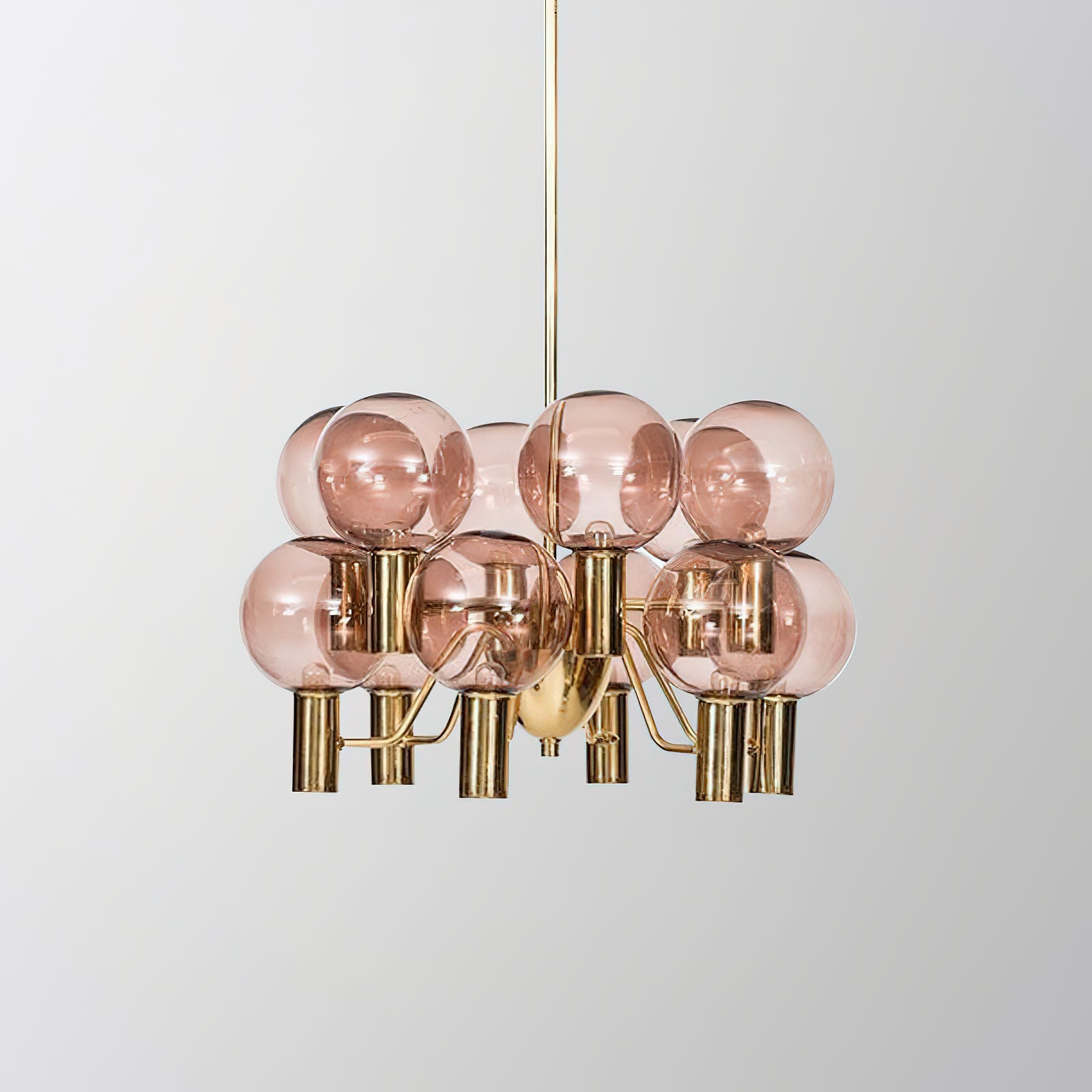 Evmarara Postmodern Luxury Metal Glass Chandelier - Lamp Copper