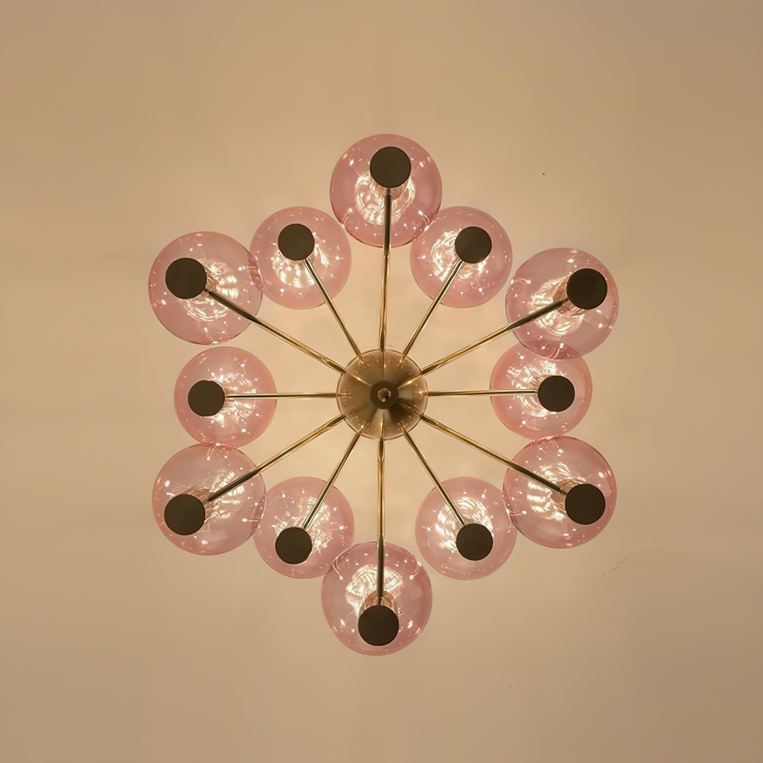 Evmarara Postmodern Luxury Metal Glass Chandelier - Lamp Copper