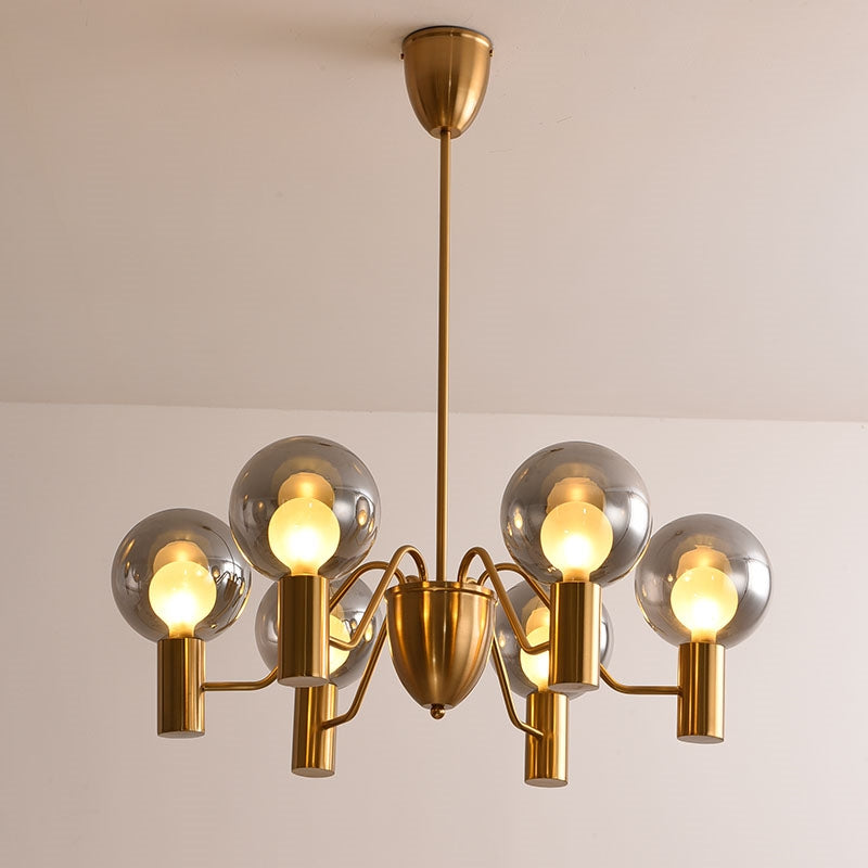 Evmarara Postmodern Luxury Metal Glass Chandelier - Lamp Copper